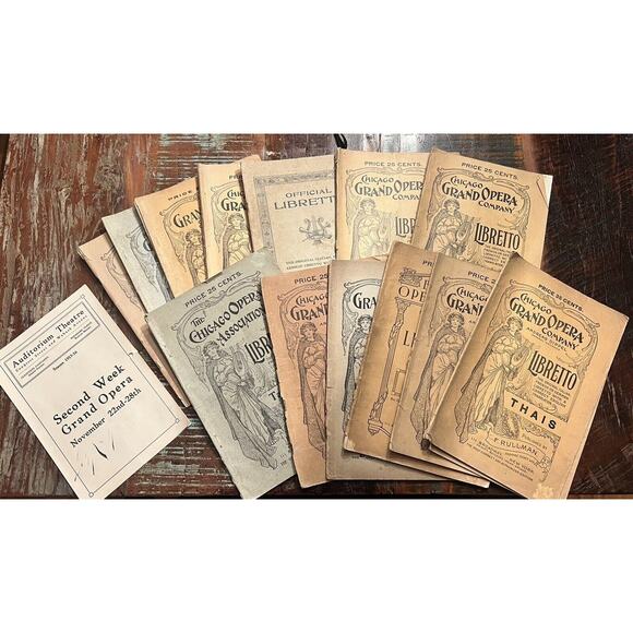 Lot Of 15 Early 1900s Opera House programs Chicago Grand Opera And More - Picture 1 of 11